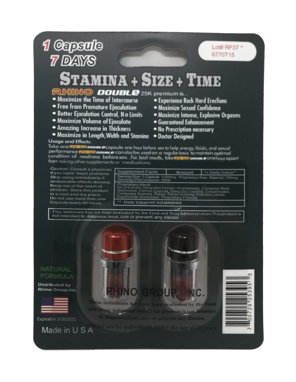 Rhino Double 25000 12 Pill - Image 2