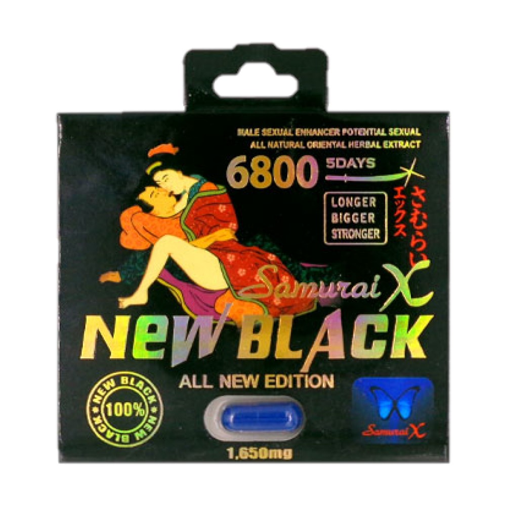 Samurai X New Black 6800 5 Pill Pack