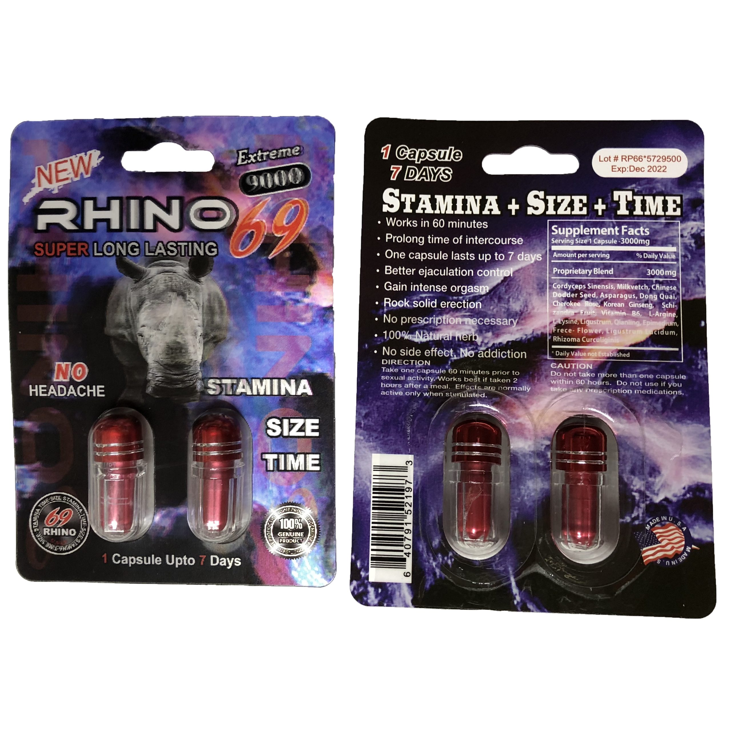 Rhino 6969 9000 6 Pill Pack - Image 2